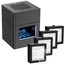 FUKANG Smokeless Ashtray Replacement Filters 4Pack - HEPA & Carbon Layer for Smoke, Dust, Odor Elimination