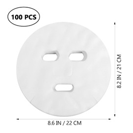 Pack of 100 Disposable Face Masks, Pure Cotton Paper Face Masks, Sheet Ultra Thin DIY Cosmetic Face Care Mask