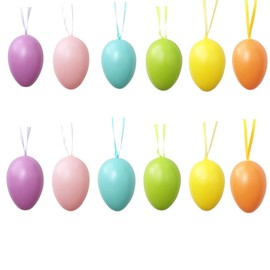 Decorative Eggs 6 cm Set of 12 Pastel Colours Easter Eggs