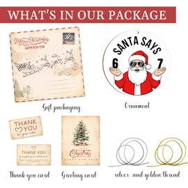 Santa Says Six Seven Christmas Ornament 2025, Funny 67 Meme Ornament, Funny Christmas Ornaments 2025, Santa Ornaments for Christmas Tree, Stocking Stuffers for Teens (White 67)