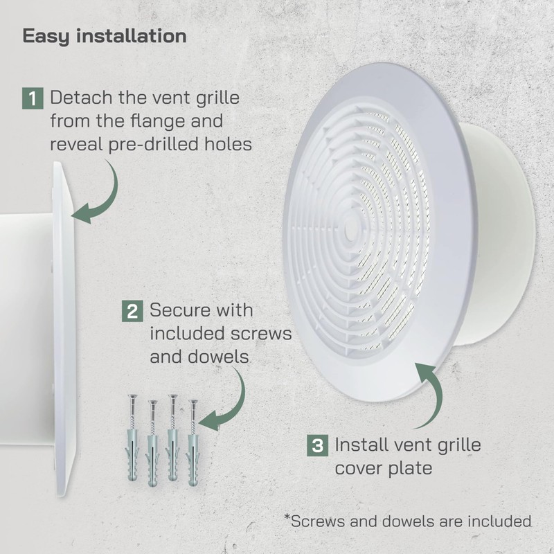 Vent Systems 150 mm / 5.90'' Inch - White -