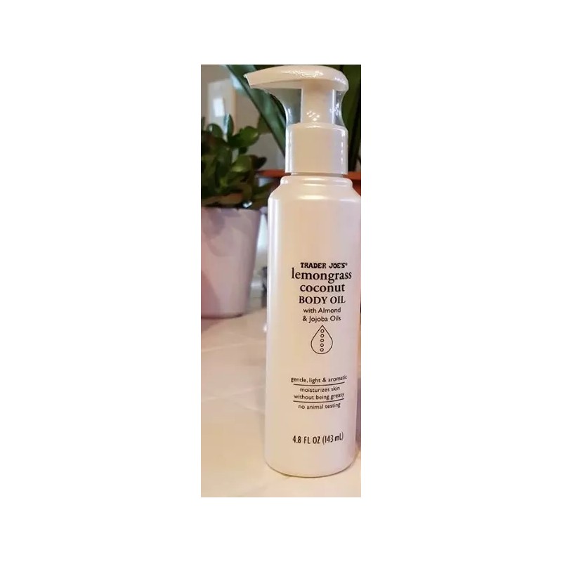 Trader Joe's Lemongrass Coconut Body Oil 4.8 Fl oz Pump