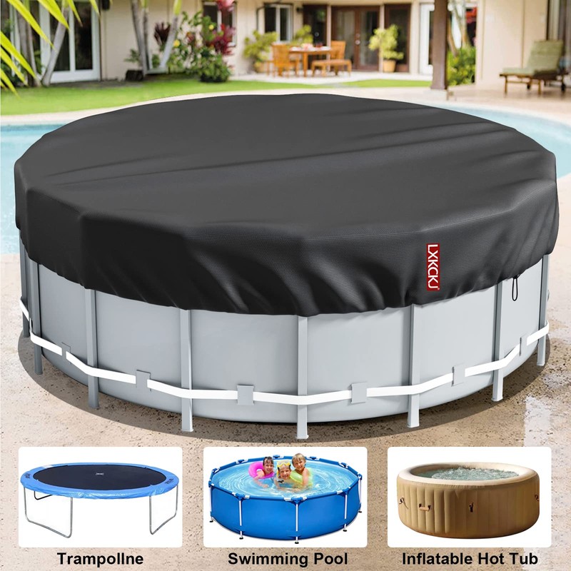 LXKCKJ 16 Ft Round Pool Cover, Solar Covers for Above