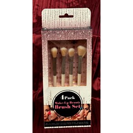 Professional Makeup Kit with Nose Contour, Blending, Eyeshadow, Crease Brushes for Cosmetic Application (set of 4)