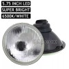 QULOOX 4pcs-5.75" 5-3/4 LED Headlight Hi/Lo Sealed Beam Projector for
