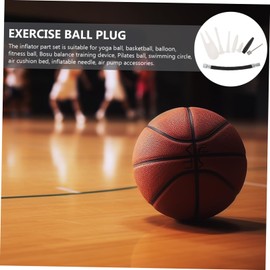 NOLITOY 5 Sets Inflator Accessories Kit for Exercise Balls Includes Air Plugs Detachers Rubber Hoses Nozzles Needles for Yoga Gym Inflatable Ball Maintenance