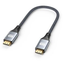 ZeniKon 4K Mini HDMI to Mini HDMI Cable 1FT for Camera and Portable Monitor, Short HDMI Mini Cable Support 4K@60Hz, 2K@120Hz, 1080P, HDR, ARC, 3D for Tablet, Raspberry Pi Zero W/2W/WH/2WH