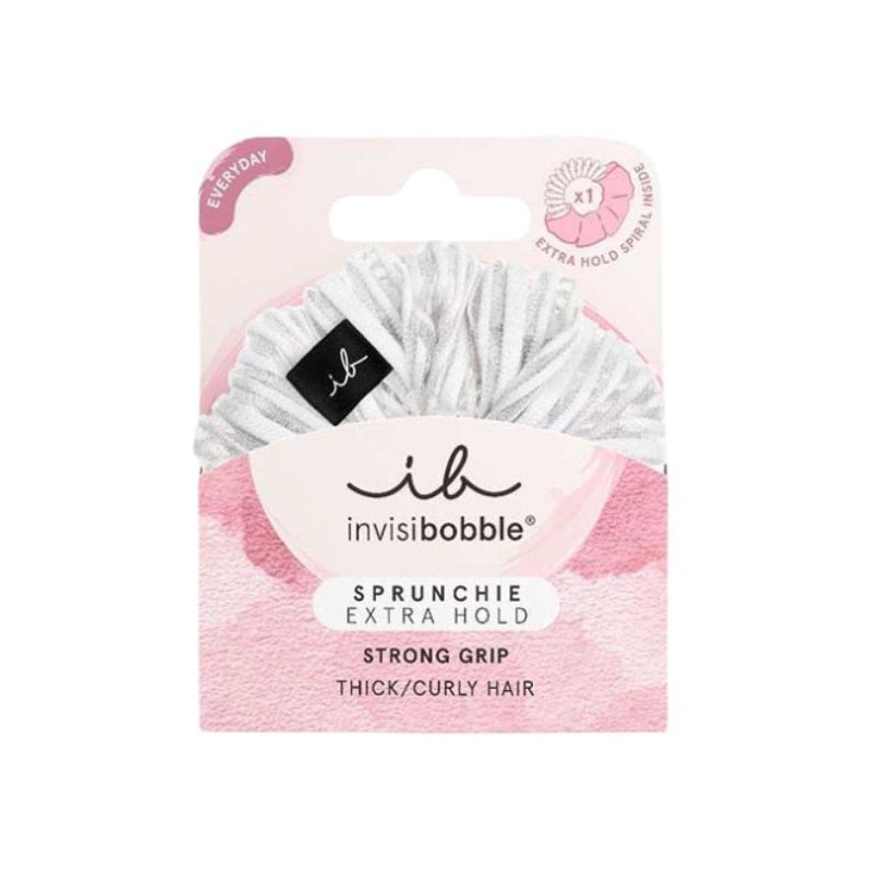 Invisibobble Sprunchie Extra Hold Pure White Hair Ring 1 pc