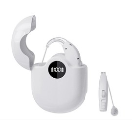 Rechargeable Hearing Aids for Senior & Adult with LED Power Display, Automatic Noise Cancellation, Clear Sound and Easy to Use - Invisible Hearing Amplifiers for Mild to Moderate Hearing Loss