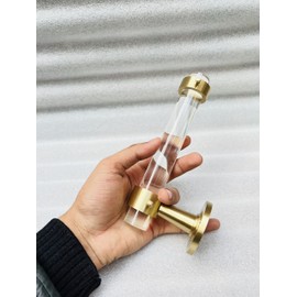 ModernHomecor Brushed Brass Toilet Paper Holder, Durable, Lucite Toilet Paper Fixture, Rustproof Wall Mount Bathroom Kitchen & Washroom, 18x 18.5x5.5cm