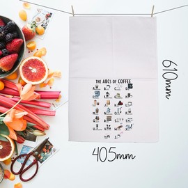 Coffee Lover Gift The ABCs of Co ffee Kitchen Towel for Barista Coffee Enthusiast Coff ee Driver (Coffee CA)