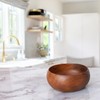 GoCraft Wooden Bowl with Matte Finish – Handcrafted Mango Wood