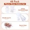 FillTouch 48 Pcs Reusable Plastic Goblets Bulk, 8 oz Plastic