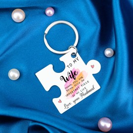 ICHRATI Gifts for Wife From Husband Valentine's Day Gift for Her Anniversary Unique Women Birthday Presents Ideas for Lover Romantic Love You Couple Keychain for Girlfriend from Boyfriend