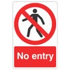 150mmx200mm No Entry With Man Sign Rigid Plastic