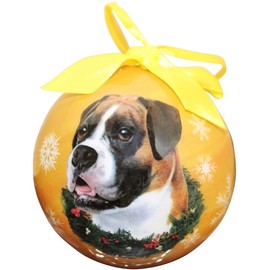 Boxer Christmas Ornament Shatter Proof Ball