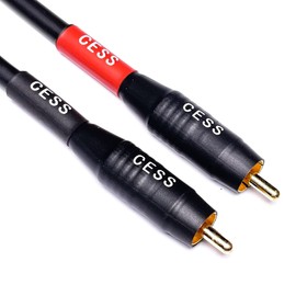 CESS-075-6i Heavy Duty Waterproof RCA Cable, Phono Male to Male (6 in)