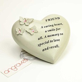 Angraves Special Friend Butterfly Gem Heart Graveside Memorial Ornament Plaque