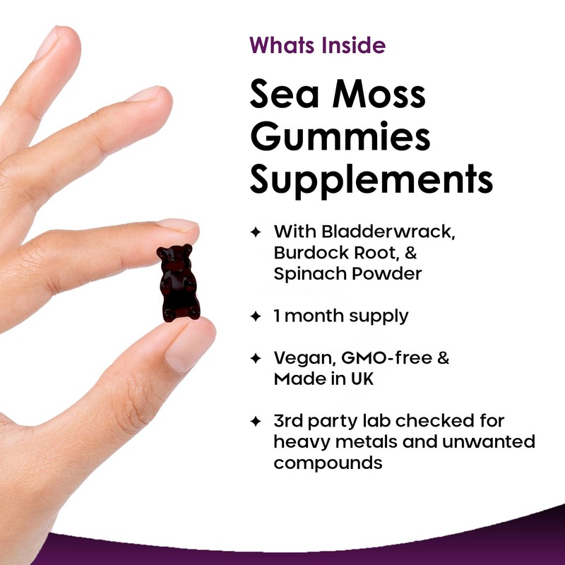Sea Moss Gummies - 60 Gummies Enriched with Irish Sea