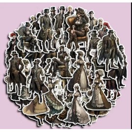 Unbranded 10pcs Retro Steampunk Figures Stickers- Scrapbook, Journal, DIY Crafts & Cards