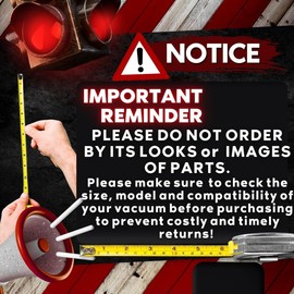 ALL PARTS ETC. 2 1/2" Accessories for Shop Vac Attachments 2.5 Wet Dry Vacuum Extension Wands, Floor Brush, Dust Brush, Crevice Tool, Utility Nozzle, and Hose Kit for Shop Vac (Floor Brush)