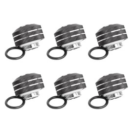 Dracaena 6 Pack G1/4 Thread to 3/8" ID, 1/2" OD PVC Hose Copper Adapter, Soft Tube Compression Fitting for Computer Water Cooling System, Black