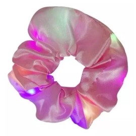 KFMX 12 Scrunchies Luminosas Mujer Niñas Donas Led Varios Colores