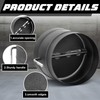 Gisafai 6 Inch Stove Pipe Damper Stainless Steel Air Insulated