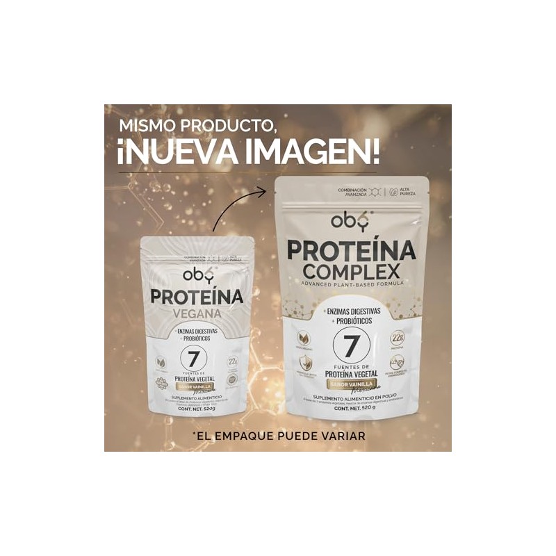 Proteina Complex Vainilla Mexicana | 7 Fuentes vegetales + Probioticos