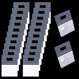 20 Pack Adhesive Picture Hangers, Mabor Plastic No Nail Picture Hangers Clear Foamboard Hanger Sawtooth Adhesive Picture Hanger