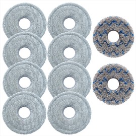 LEHANGOK 10-Pack Mop Pads Accessories for Dreame X40 Ultra/L10s Ultra/L10s Pro Ultra/L40 Ultra/L30 Ultra/X30 Ultra/L10s Ultra Gen2/L20 Ultra Robot Vacuum, Washable and Reusable Mop Pad Replacement