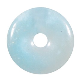 Morella Ladies' Necklace 80 cm with Doughnut Gemstone Pendant in Velvet Bag, None