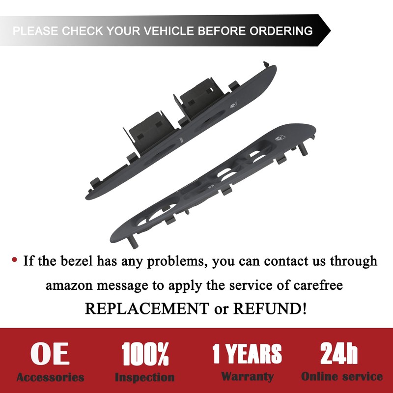 TQPONLY Door Window Switch Bezel,Front Driver and Passenger Side Compatible