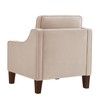 Miscoos Modern Velvet Accent Armchair-Single Sofa Chair with Wooden Legs