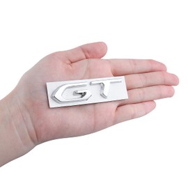 GT Emblem Car Sticker Badge Logo Decorative Car Sticker (Silver)