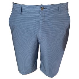 Pebble Beach Men's Golf Dry-Luxe Performance Comfort Waist Shorts, Blue Stripe, Size 38