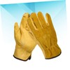 OSALADI 1pair Cow Leather Protective Gloves for Gardening and Welding