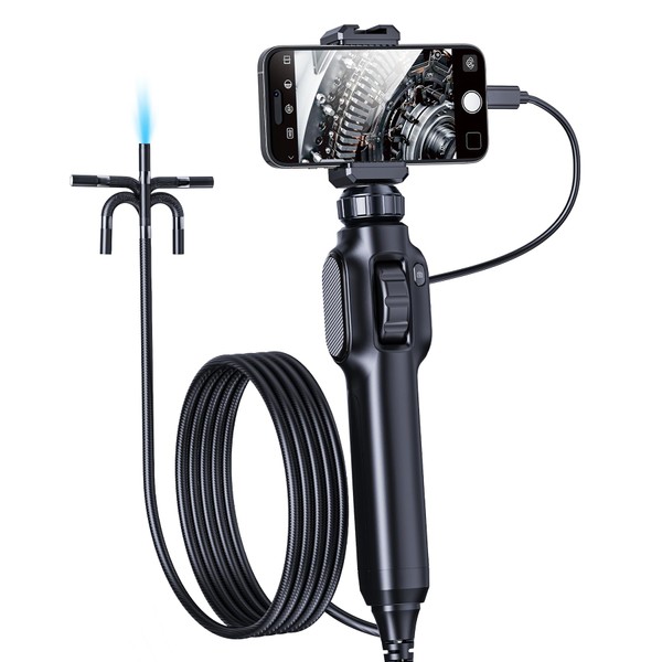 AOPICK AOPICK Endoscope Camera with Licence, 360° 1080P HD Rotatable Inspection Camera IP67 Waterproof Tube Camera Channel Endoscope Camera with 8LEDs (1M)