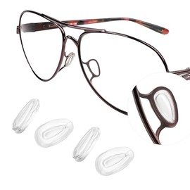 Silicone Nose Pads Replacement Nose Pieces for Oakley Crosshair OO4060 OO6014 OO4069 Sunglasses - 2 Pairs Clear Nose Cushion