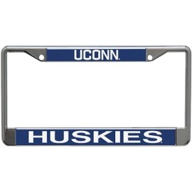 Stockdale Uconn Huskies Metal  Inlaid Acrylic License Plate Frame