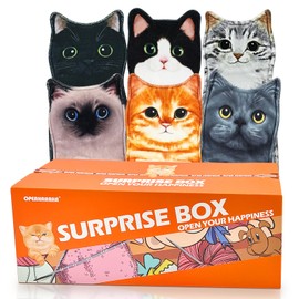Infaccial - Juego de 6 toallas de mano para gatos para baño, cocina, lindo gato colgante, toallas decorativas de animales, decoración de gatos, regalos divertidos para los amantes de los gatos, para