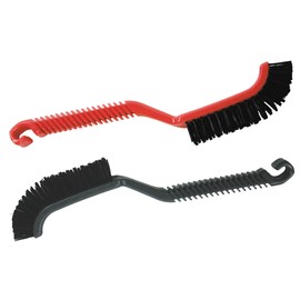 MOTOWN SY137 Motorcycle Maintenance, Car Wash, Bike Brush Hard/Soft Set (Red, Soft, Black, Hard), 9.4 x 2.0 x 0.8 inches (240 x 50 x 20 mm), Wheels, Chains, Engines, etc