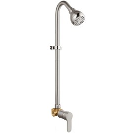 GBBNE Outdoor Shower Kit Fixtures Faucet,Outside Shower with Single Handle for Backyard,Valve Included,Brushed Nickel