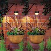 2 Packs Hanging Planters Basket for Outdoor Plants, Solar Powered
