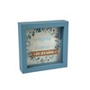 Salvadanaio Decorativo Cornice Blu 16x16 cm, Design In Arrivo con