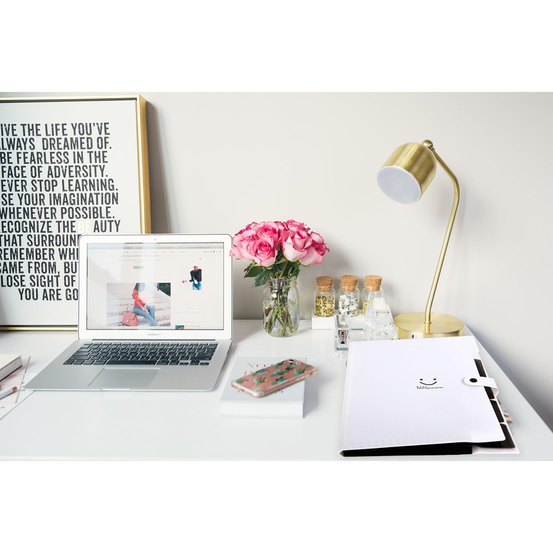 SKYDUE 5 Pocket Expanding File Folder, Letter Size Portable Accordion