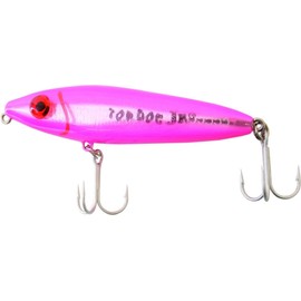 Mirrolure 84MR-HP Top Dog Jr Surface Hot Pink Bk-Be/Silver 4in 3/4oz