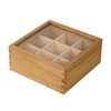 Ll.TOPWP Wood Tea Bag Organizer, 9 Compartment Multi-Functional Tea Box