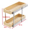 Sikarou Wood Pull Out Cabinet Organizer 2 Tie 9" W