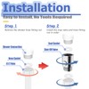 Mesee 3 Packs Shower Head Shut Off Valves G1/2 Universal